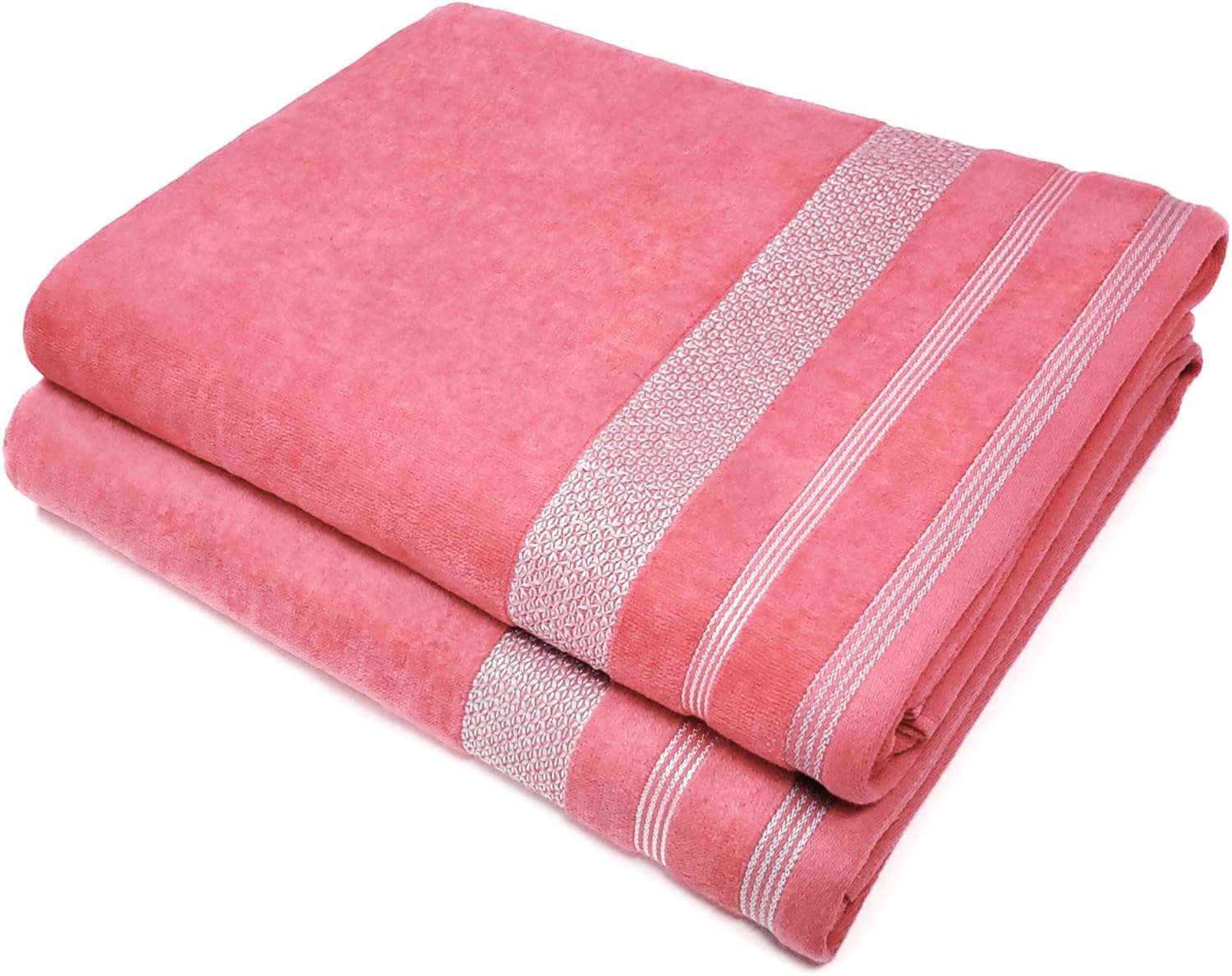 Velour Dobby Striped Beach Towels