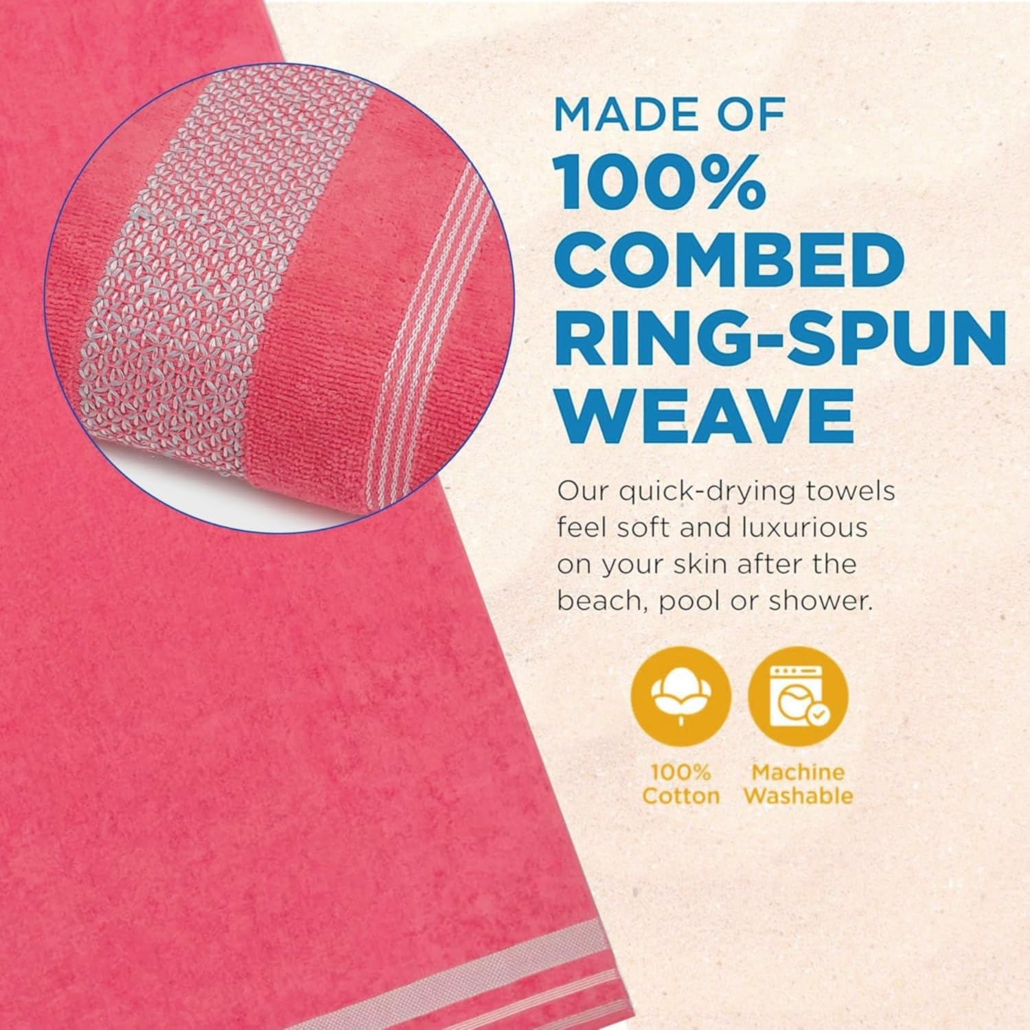 Velour Dobby Striped Beach Towels