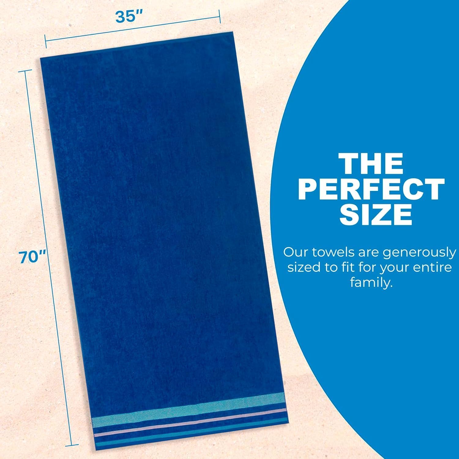 Velour Dobby Striped Beach Towels