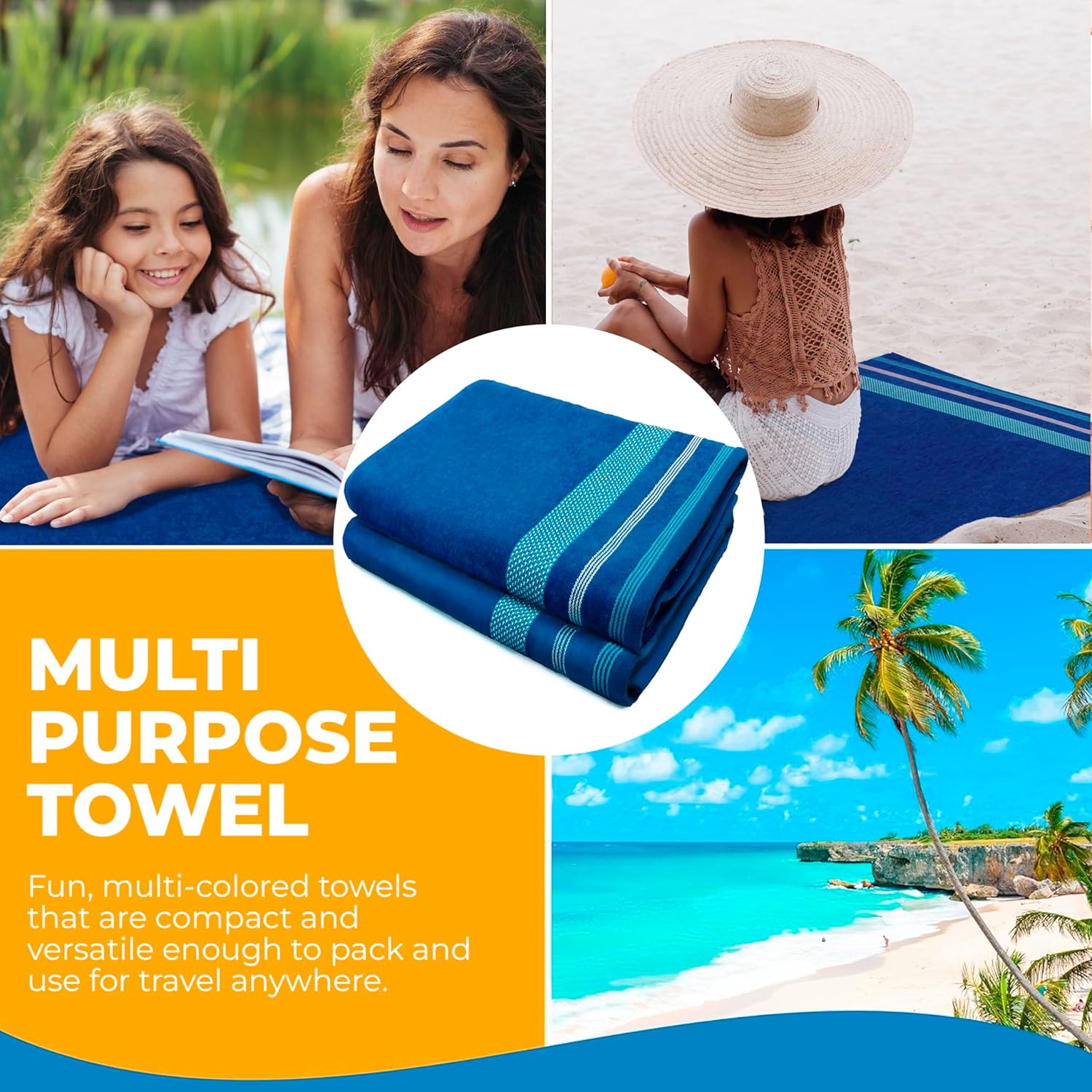 Velour Dobby Striped Beach Towels