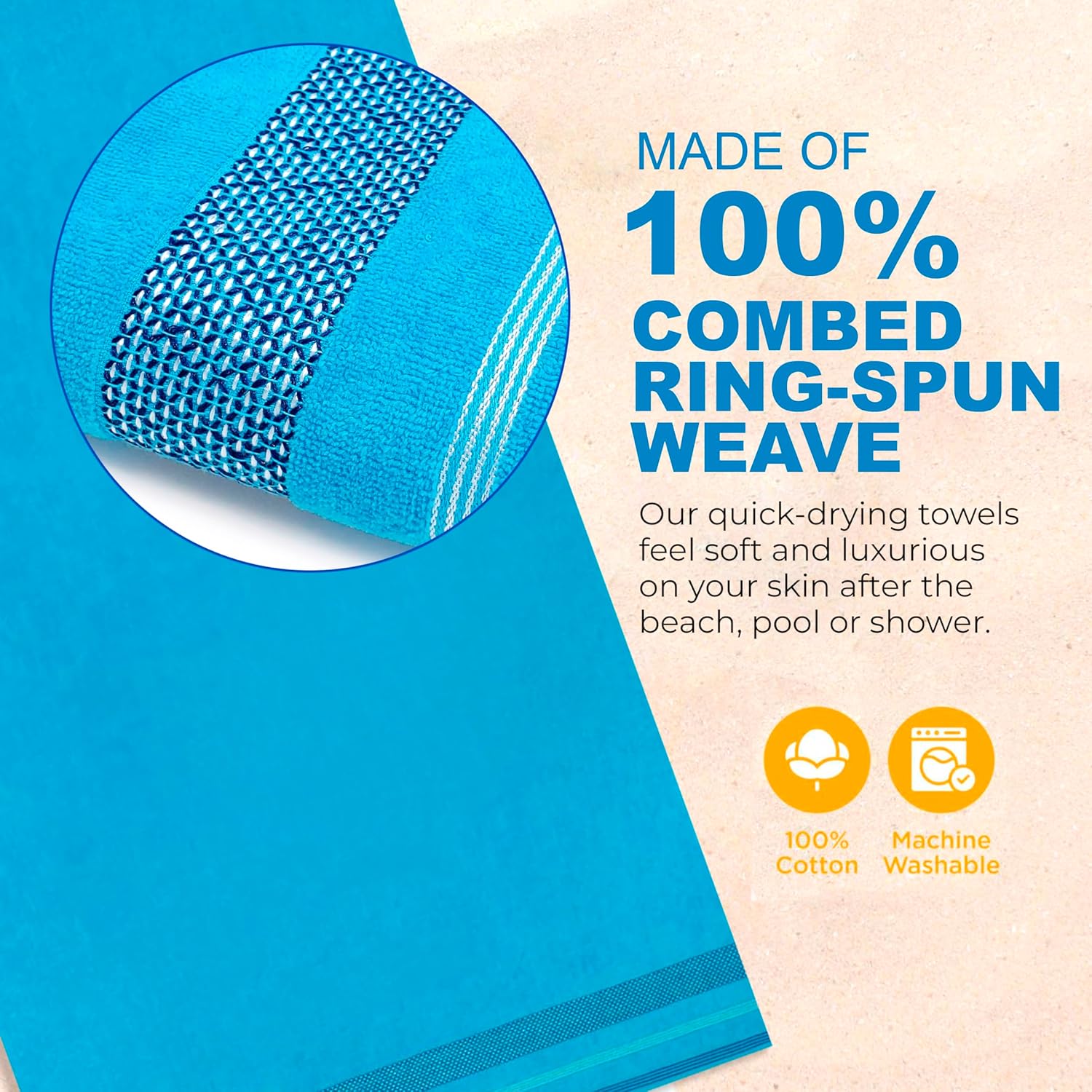 Velour Dobby Striped Beach Towels