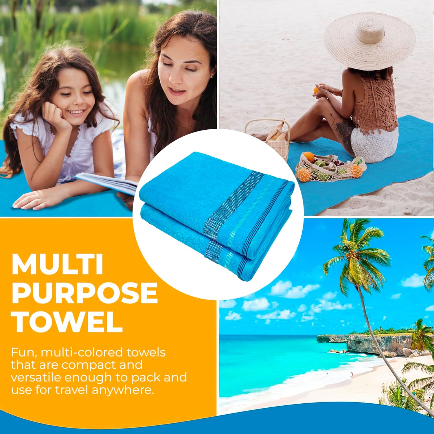 Velour Dobby Striped Beach Towels