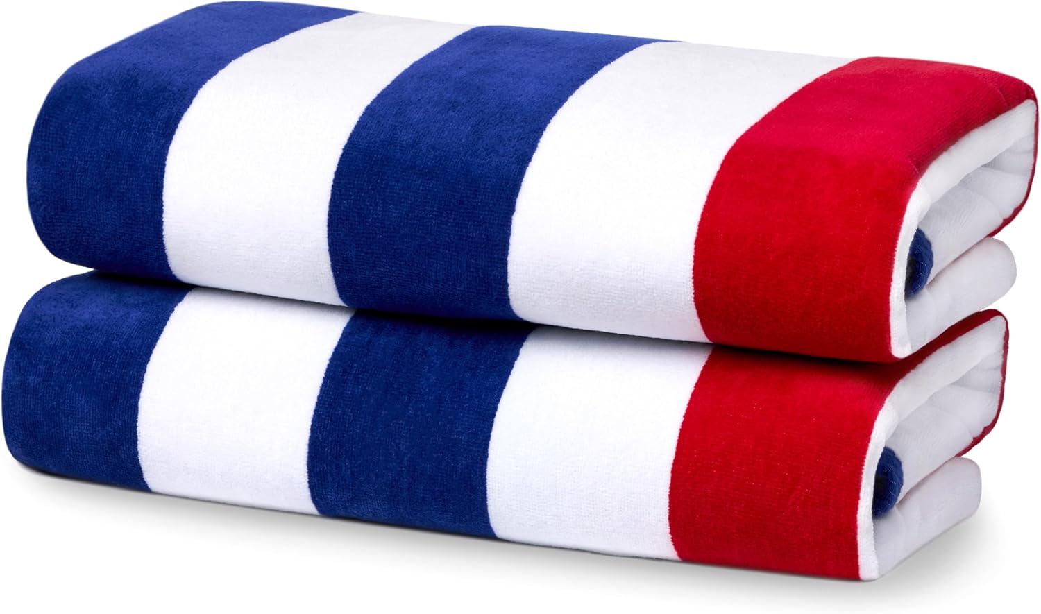 Velour Tonal Striped Beach Towels