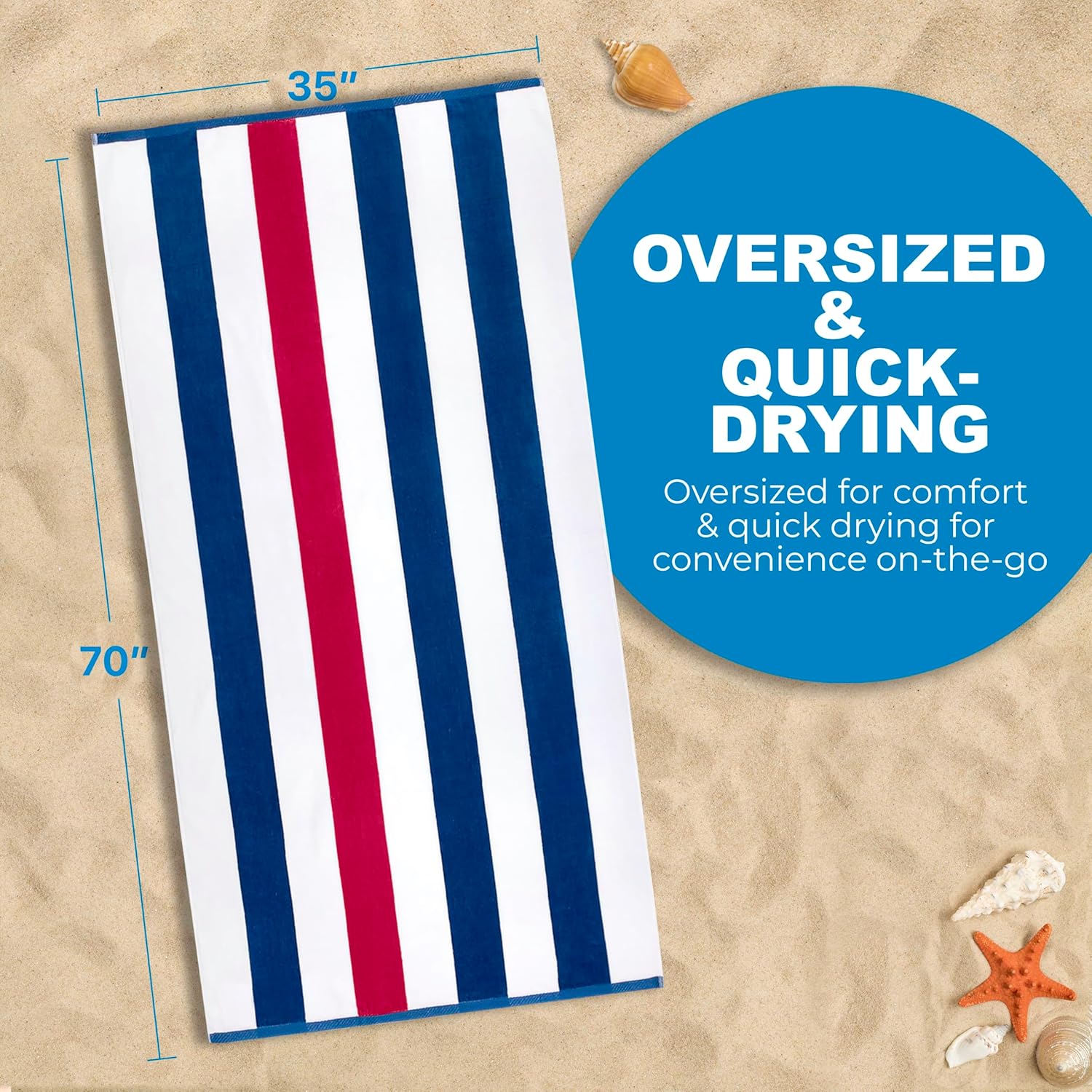 Velour Tonal Striped Beach Towels