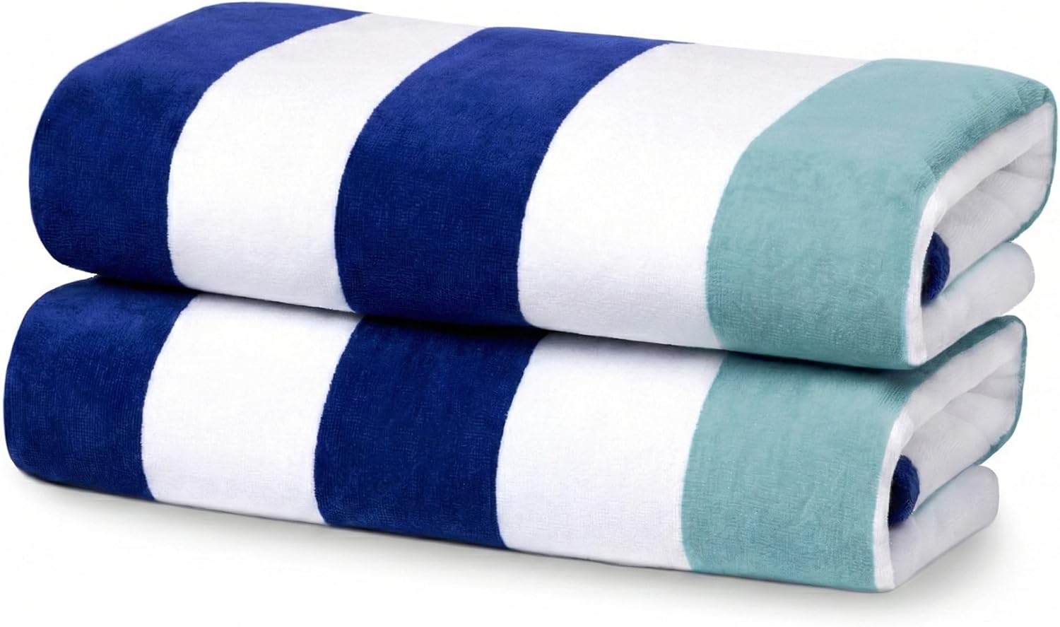 Velour Tonal Striped Beach Towels